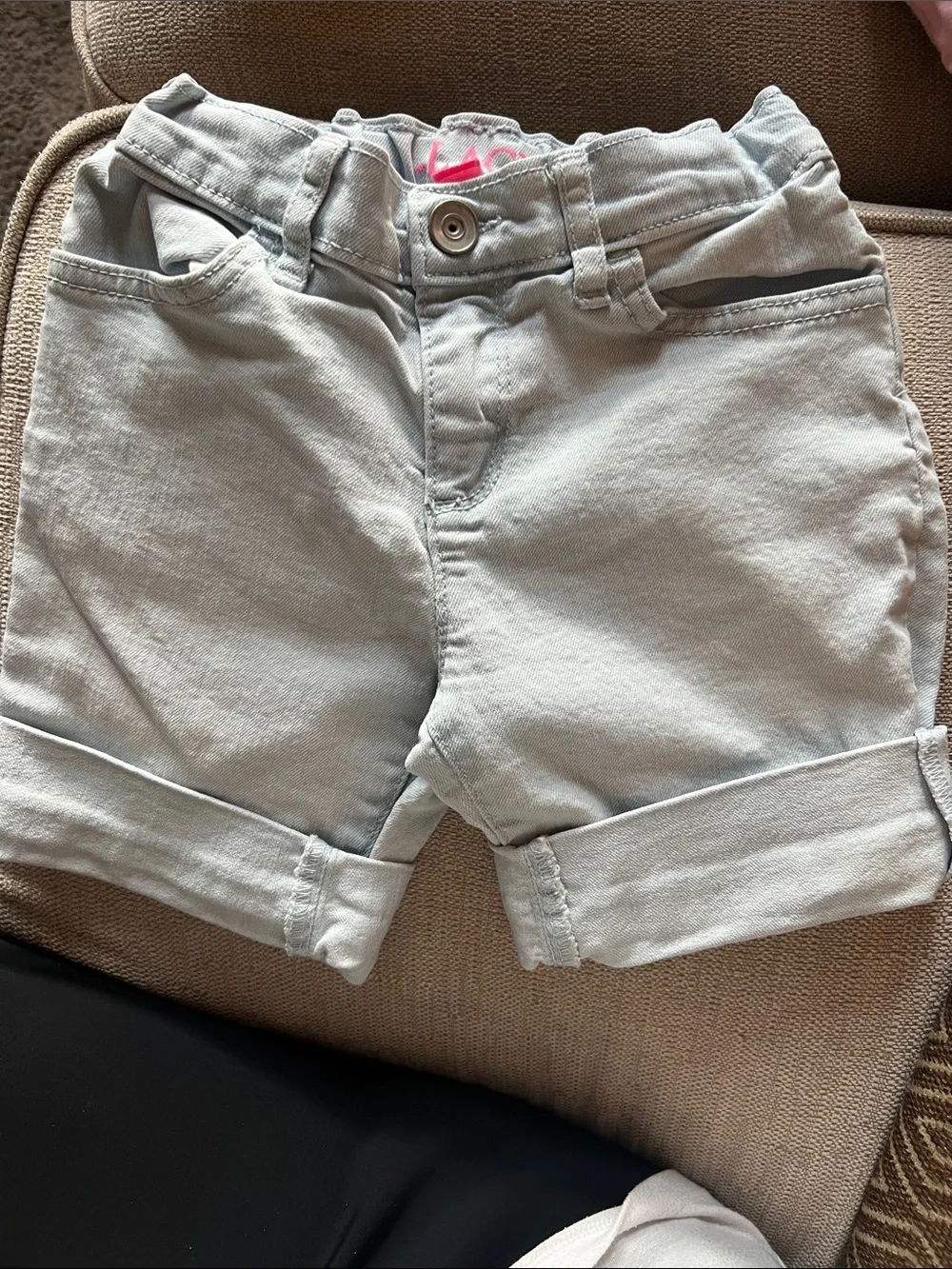 The Children's Place Light Blue Rolled-Hem Kids Shorts
